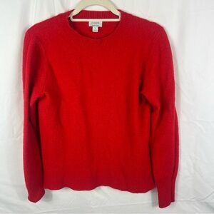 J. Crew Women's Extra Soft Bright Red Crewneck Sweater